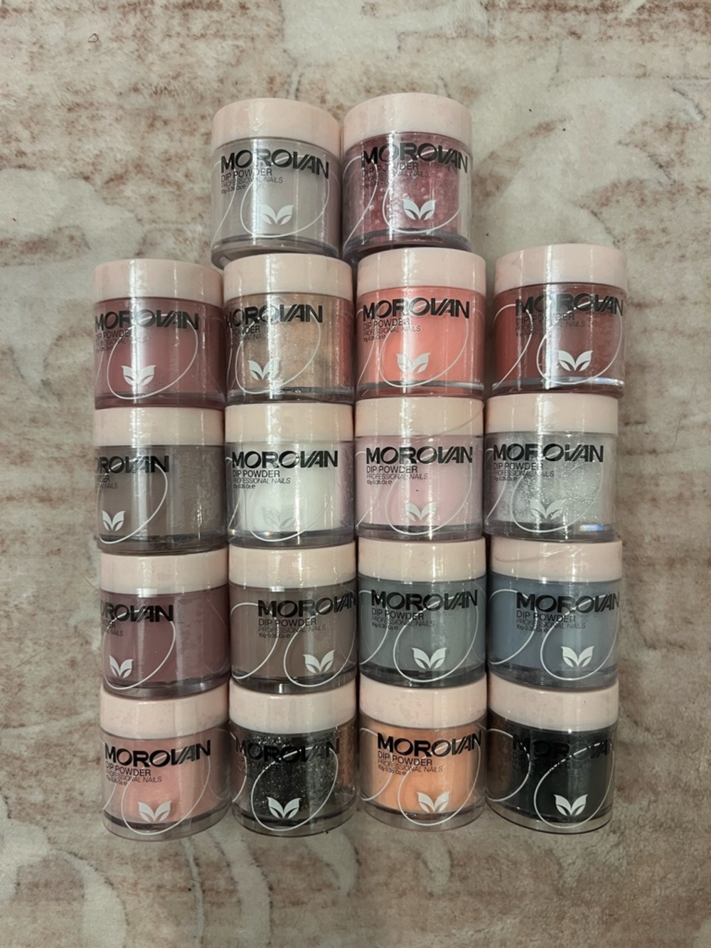 Dip Powder Nail Set – Assorted Pink, Nude & Neutral Shades